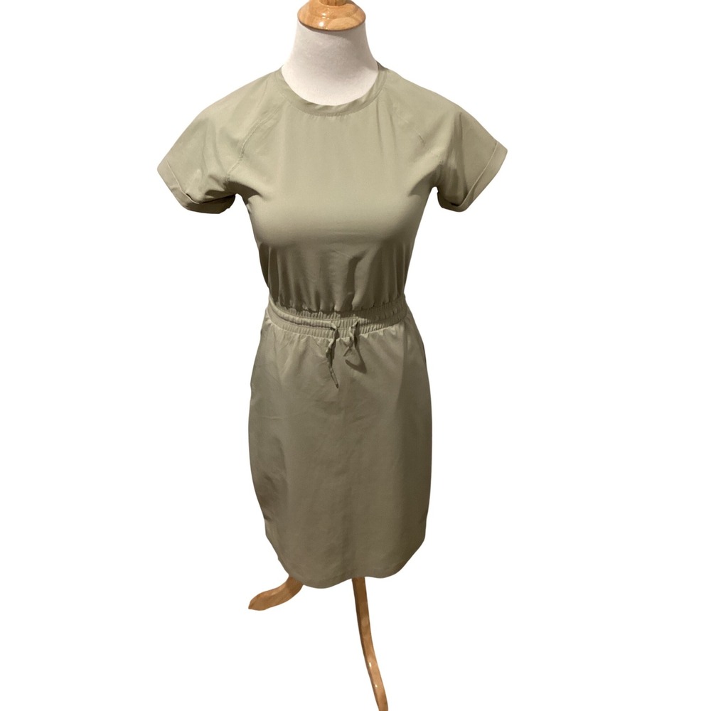The North Face Never Stop Wearing Dress XS Sage Green Short Sleeve Athletic Hike